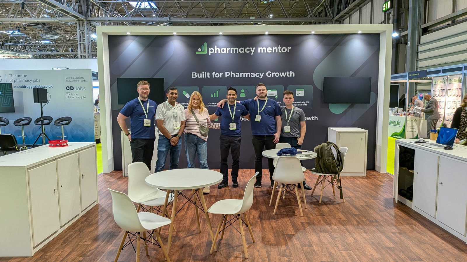Members of the Pharmacy Mentor team together at their stand during The Pharmacy Show 2026