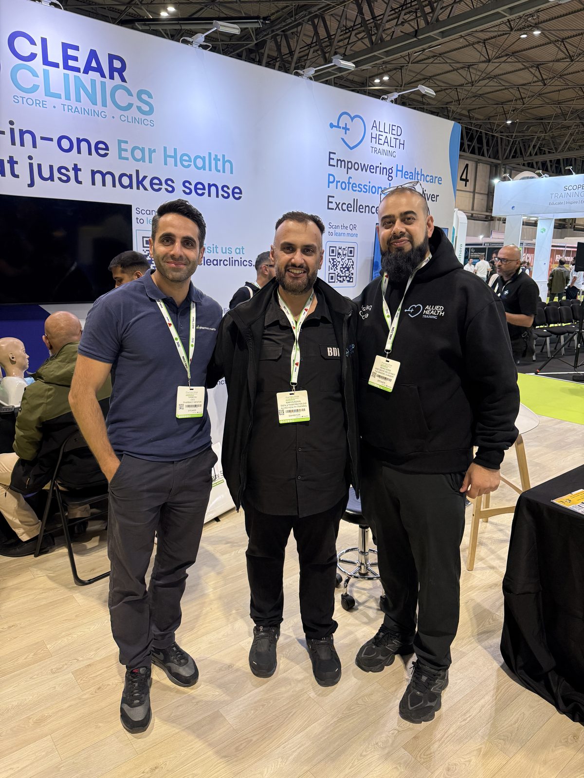Saam Ali with fellow exhibitors at The Pharmacy Show 2026