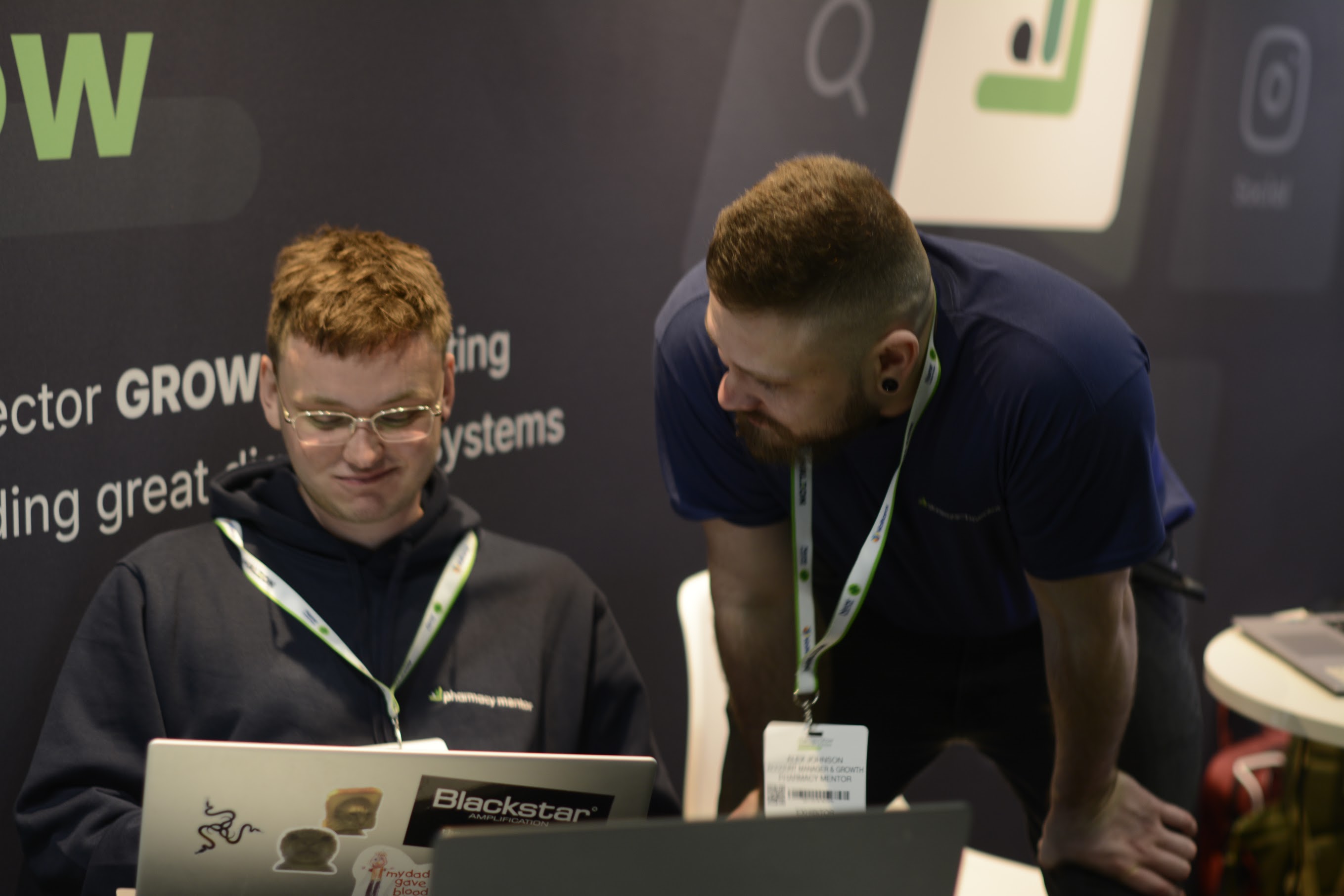 Pharmacy Mentor team working together at an industry show