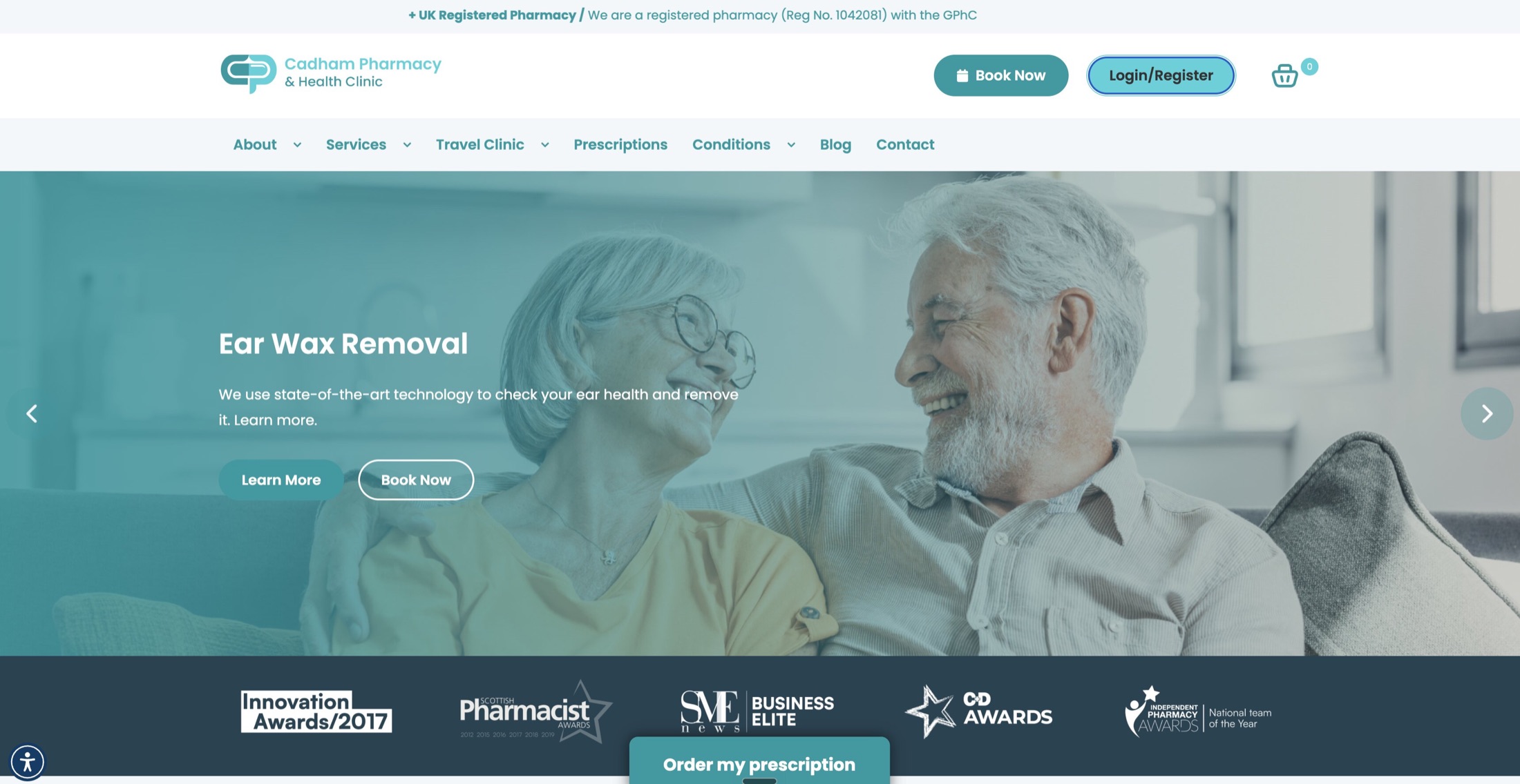 Cadham Pharmacy website created by Pharmacy Mentor