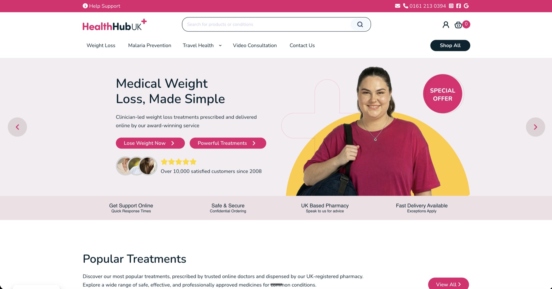 HealthHubUK website powered by The WooPW