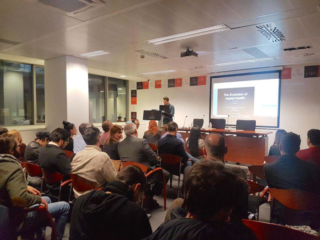 Presenting "The Evolution of Digital Health" in Barcelona, Spain.