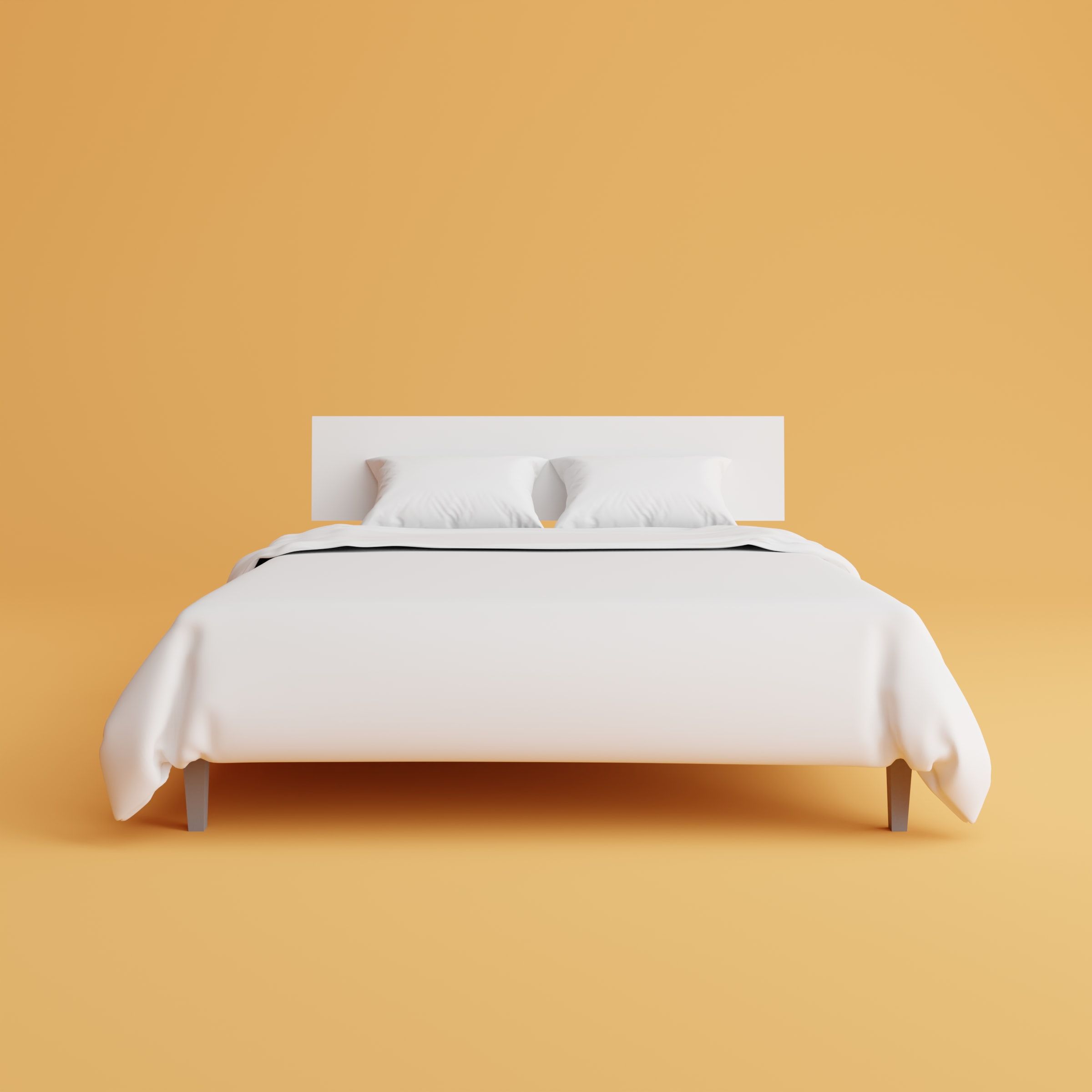 bed with mattress