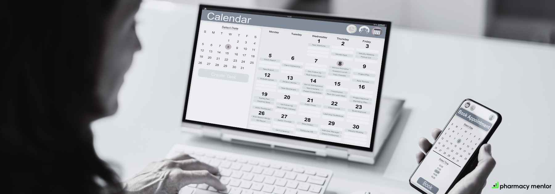 pharmacy booking calendar