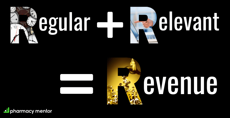 regular add relevant equals revenue