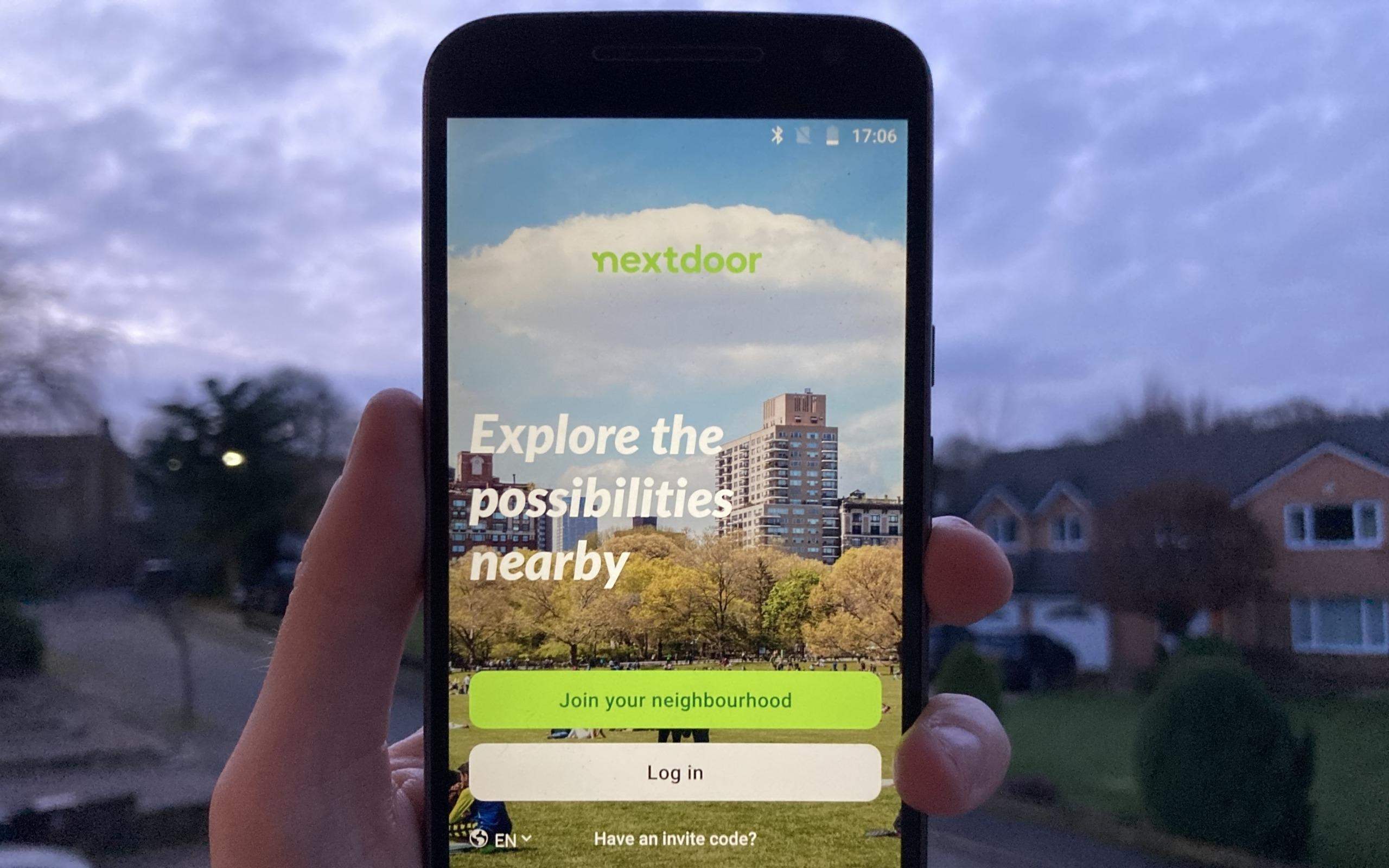nextdoor social media app on pharmacy mentor phone