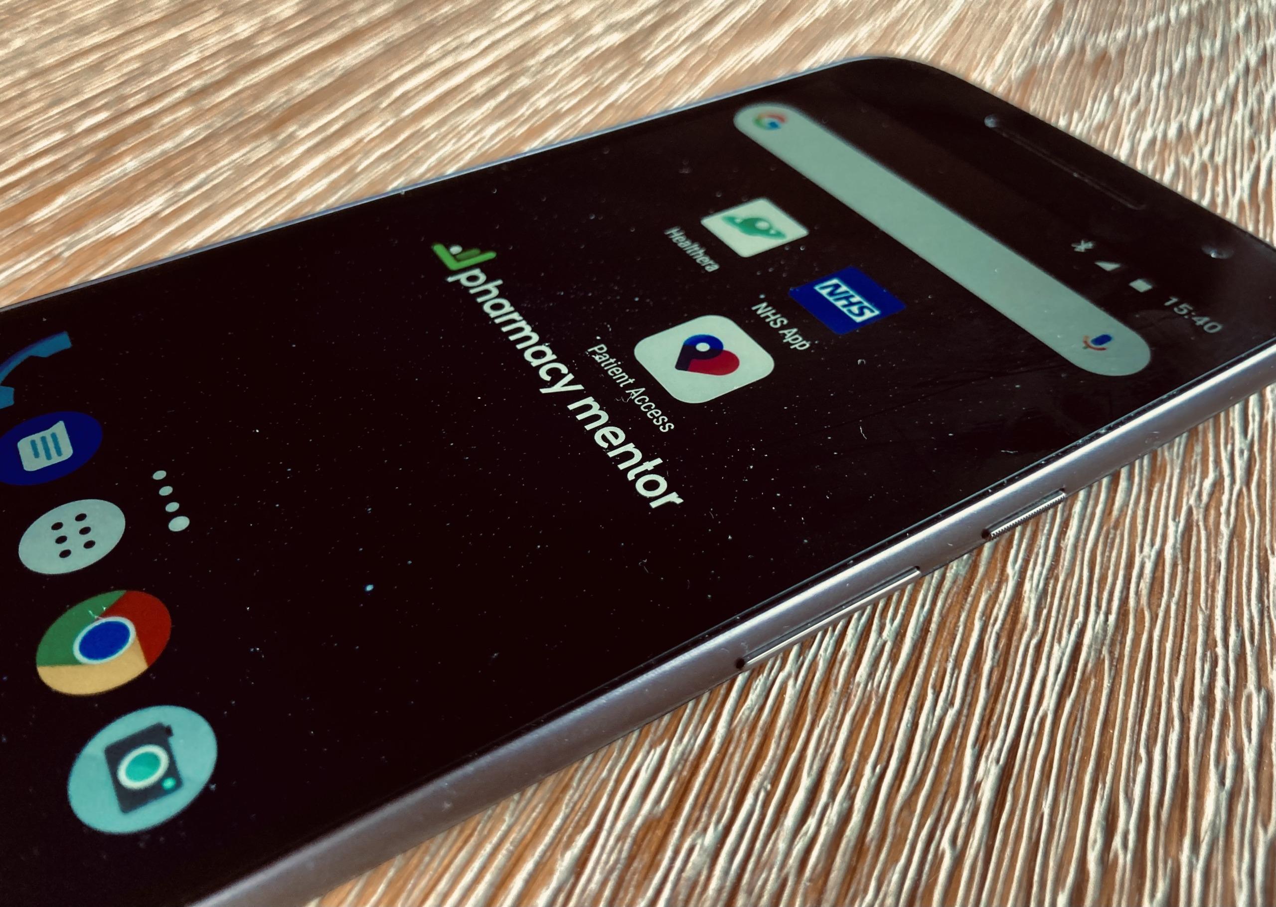 prescription reordering apps on a mobile phone
