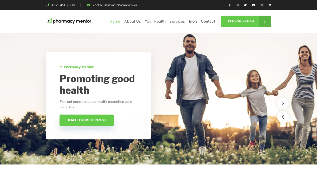 distance selling pharmacy website