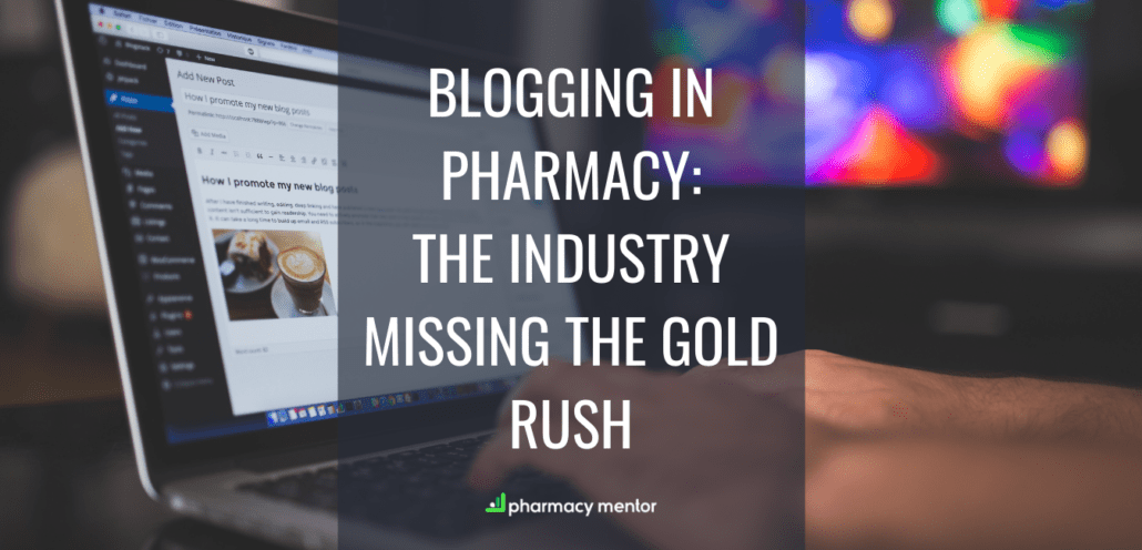 pharmacy blog on a laptop
