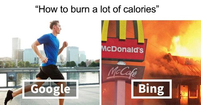 google vs bing meme