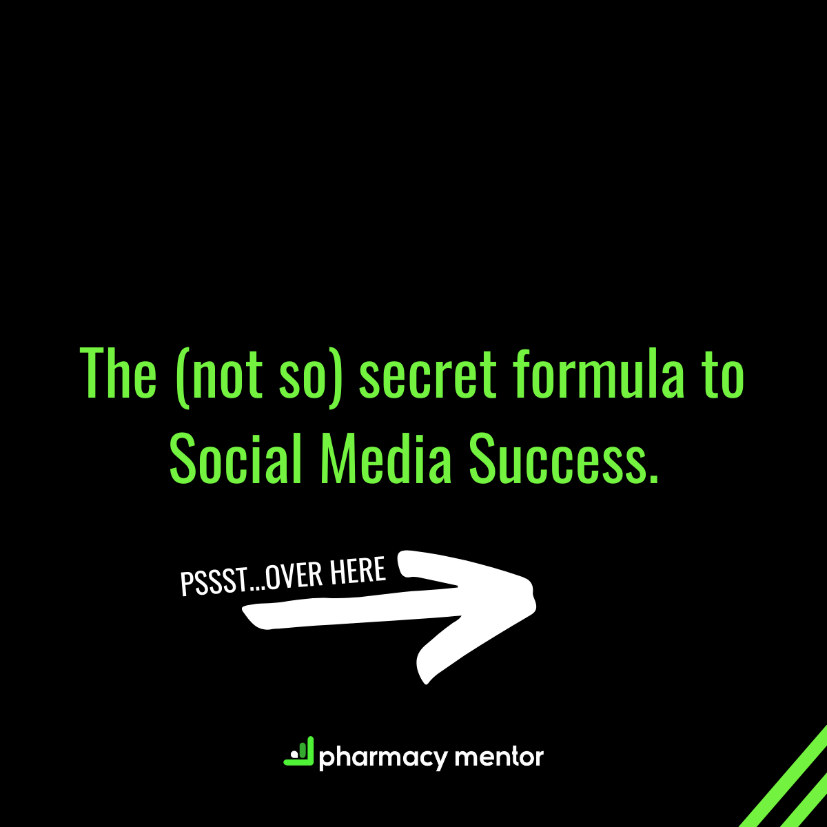 the not so secret formula to social media success. click right