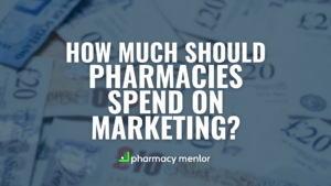 How much should pharmacies spend on marketing?