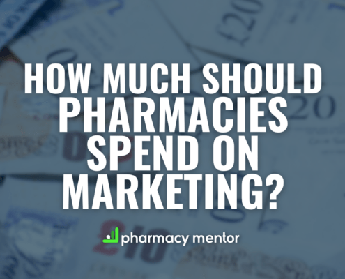 How much should pharmacies spend on marketing?